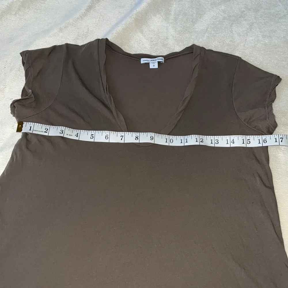 James Perse Deep V Neck T Shirt Size 0 - Picture 2 of 8